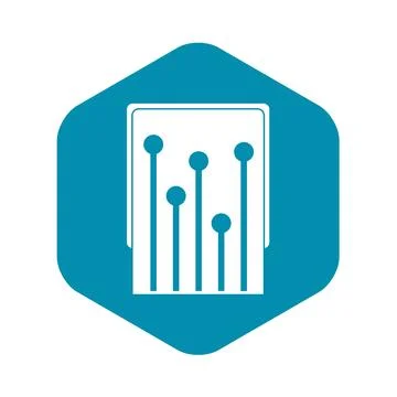 Computer processor icon simple Illustrazione stock