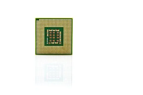 Computer processor isolated on white background. 写真素材
