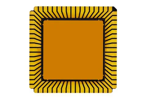 Computer processor isolated on white 写真素材