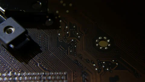 A computer processor with millions of connections and signals. Technology cpu Vidéo 233675839
