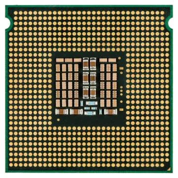 Computer processor, multicore CPU, isolated on white background 写真素材