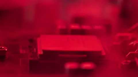 Computer Processor Overheated In The Motherboard Video stock 163684036