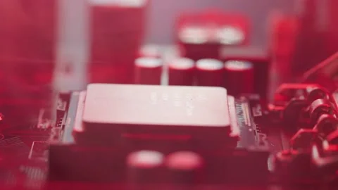 Computer Processor Overheated In The Motherboard Stock Footage 163903535