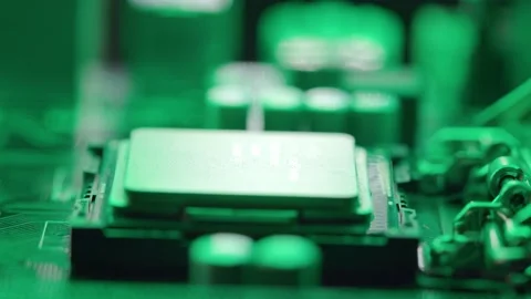 Computer Processor Overheated Smoke in the Motherboard Slot Stock-Footage 163903673