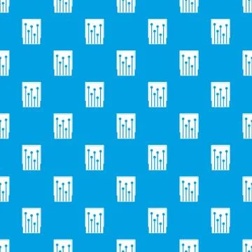 Computer processor pattern seamless blue Illustrazione stock