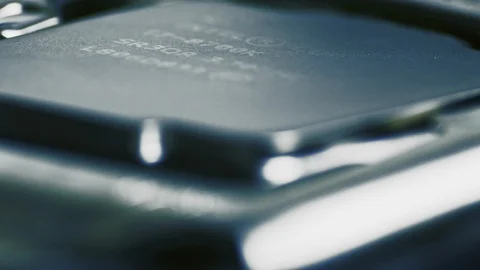 Computer Processor Is Removed From Motherboard CPU Socket Stock Footage 104175767