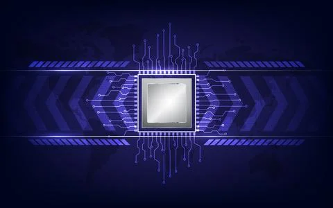 Computer processor technology vector Illustrazione stock