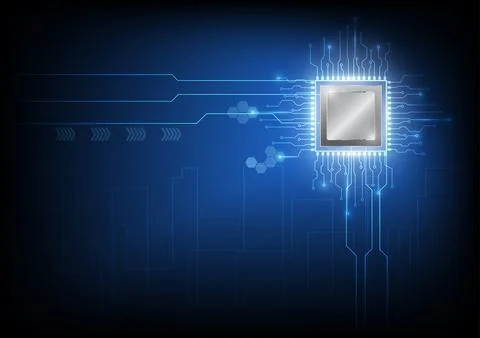 Computer processor technology vector Stock Illustration