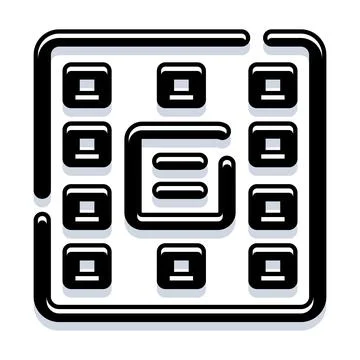 Computer processor unit data processing technology icon 스톡 일러스트