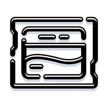 Computer processor unit integrated circuit technology icon Illustrazione stock