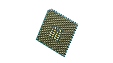 Computer processor on white background Stock Footage 160500607