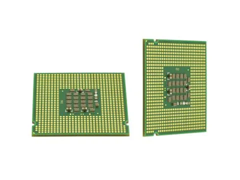 The computer the processor on a white background Foto stock