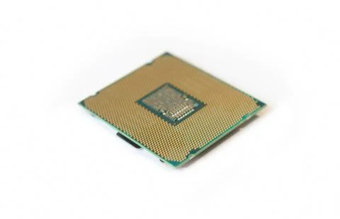 The computer the processor on a white background 스톡 사진