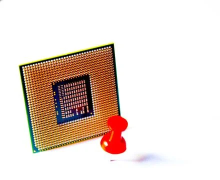 The computer the processor on a white background Stock Photos