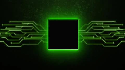 Computer Processors CPU green concept technological and scientific  background Stock Footage 258911116
