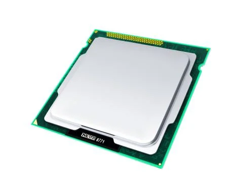 Computer Processors CPU High resolution 3d render no shadow Stock Illustration