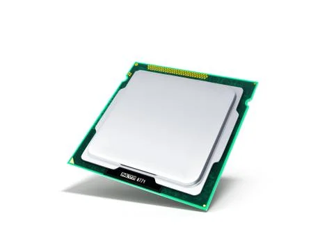 Computer Processors CPU High resolution 3d render Stock Illustration