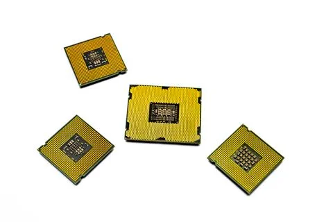 Computer processors. Isolate on a white background. Copy space. 스톡 사진