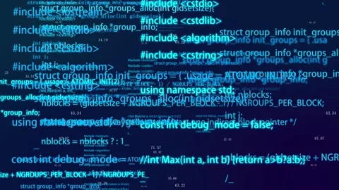 Computer program and artificial intelligence code scroll Stock Footage 231837865