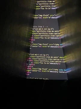 A computer program code that is often used. Computer language source code Stockfoto's