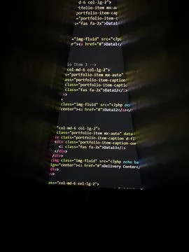 A computer program code that is often used. Computer language source code Stockfoto's