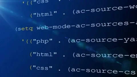 Computer program code in virtual space. degrees. Available in multiple versions Stock Footage 113921456
