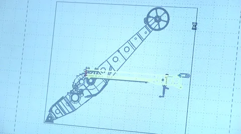 Computer program drawing 3d model Stock Footage 5333366