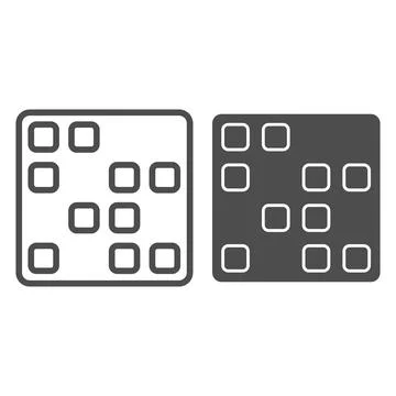 Computer program line and solid icon, Black bookkeeping concept, application Stock Illustration