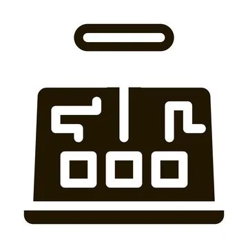 Computer program mistake research icon Vector Glyph Illustration Stock Illustration