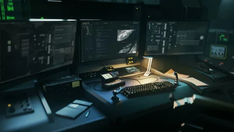 Computer program running complex scripts to gain access to the remote server Stock Footage 277941974