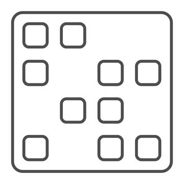 Computer program thin line icon, Black bookkeeping concept, application software Stock Illustration