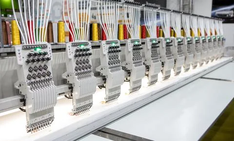 Computer programmable embroidery machine Foto stock