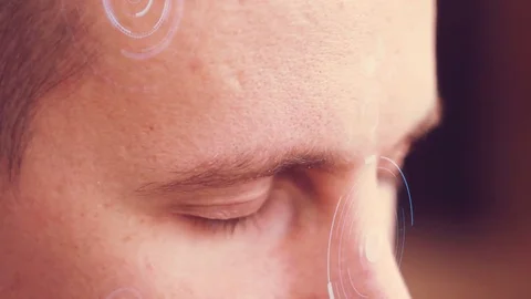 Computer programmer coding on futuristic holographic Stock Footage 70623041