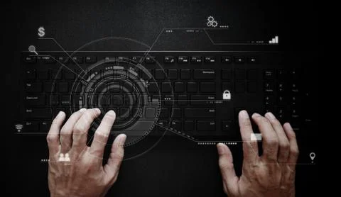 Computer programmer, software and web development technology Stock Photos