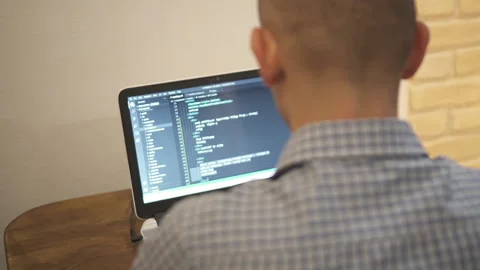 Computer programmer typing code on keyboard. Stock Footage 147565621