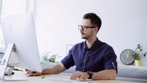 Computer programmer working from home Stock Footage 146899860
