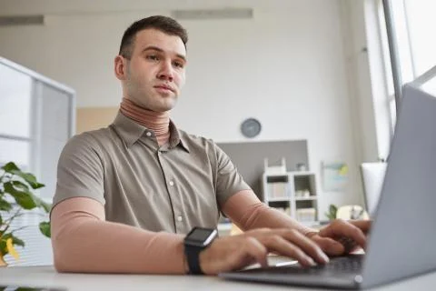 Computer programmer working at office Stock Photos