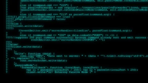 Computer programmer writing code on a screen Video stock 336237955