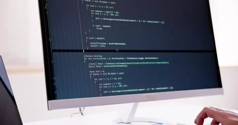 Computer Programmer Writing Program Code On Computer Stock Footage 241956106
