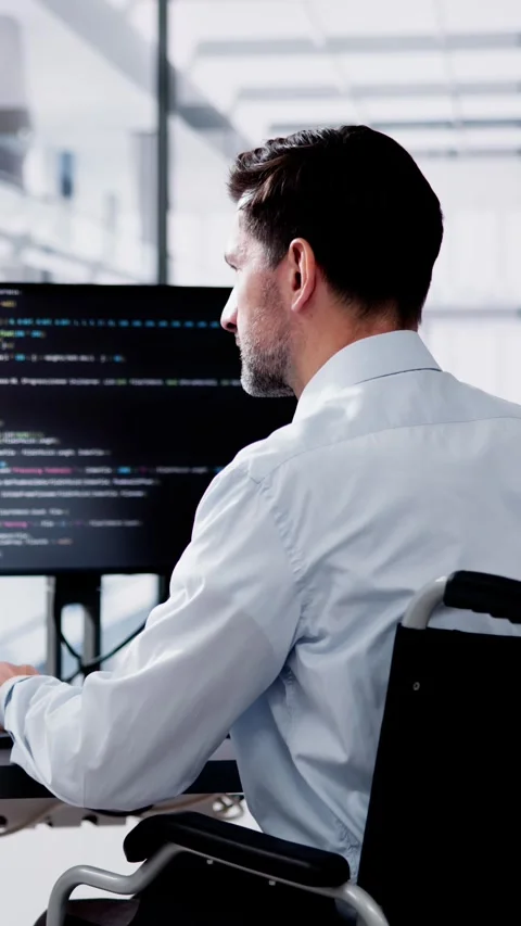 Computer Programmer Writing Program Code On Computer Stock Footage 262114112