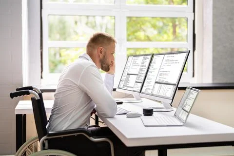 Computer Programmer Writing Program Code On Computer 库存照片