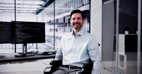 Computer Programmer Writing Program Code On Computer Stock Photos
