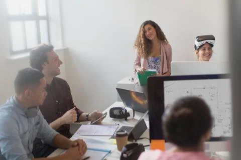 Computer programmers and designers working in office Stock-Fotos