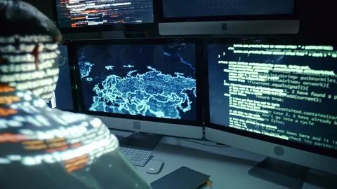 Computer Programmers Talking in Office at Night Stock Footage 85826828