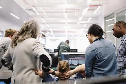 Computer programmers working in office Stock-Fotos