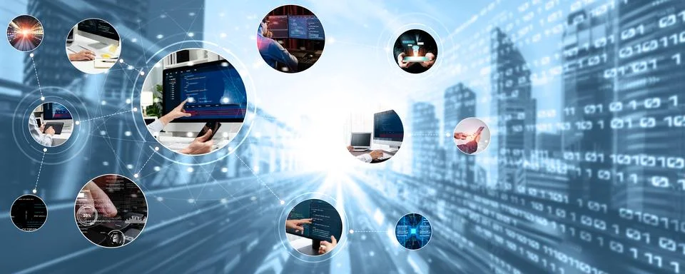 Computer programming, coding and AI artificial intelligence NLP data development Foto stock