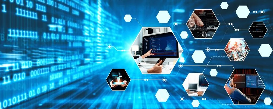 Computer programming, coding and AI artificial intelligence NLP data development Stock-Fotos