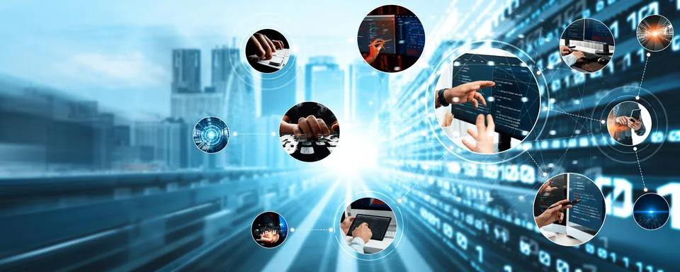 Computer programming, coding and AI artificial intelligence NLP data development 库存照片