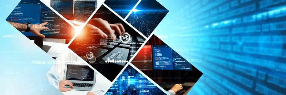 Computer programming, coding and AI artificial intelligence NLP data development 库存照片