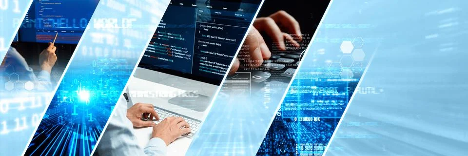 Computer programming, coding and AI artificial intelligence NLP data development 库存照片